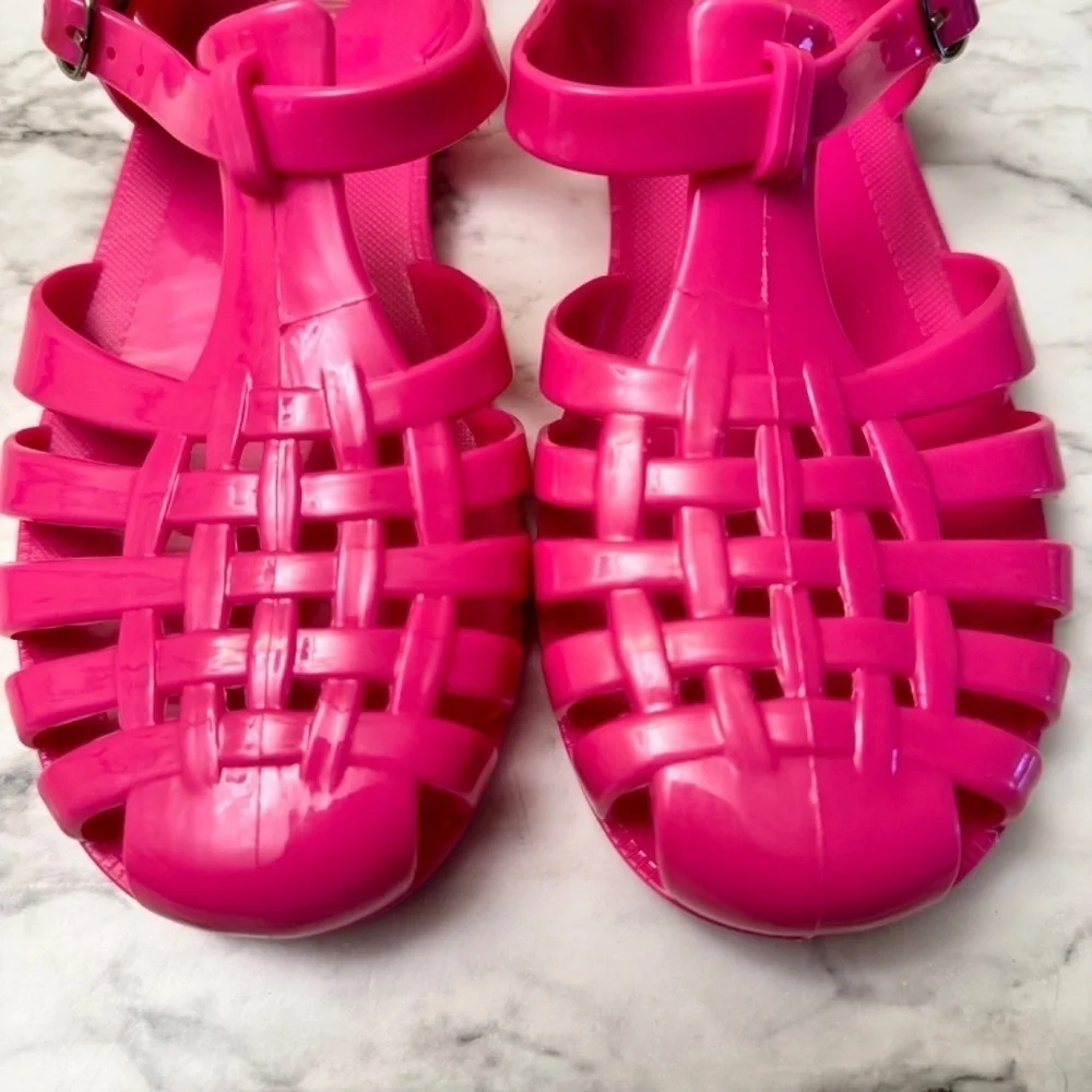 Girl's Kalli Pink Summer Retro Fisherman Jelly Sandals size US 3